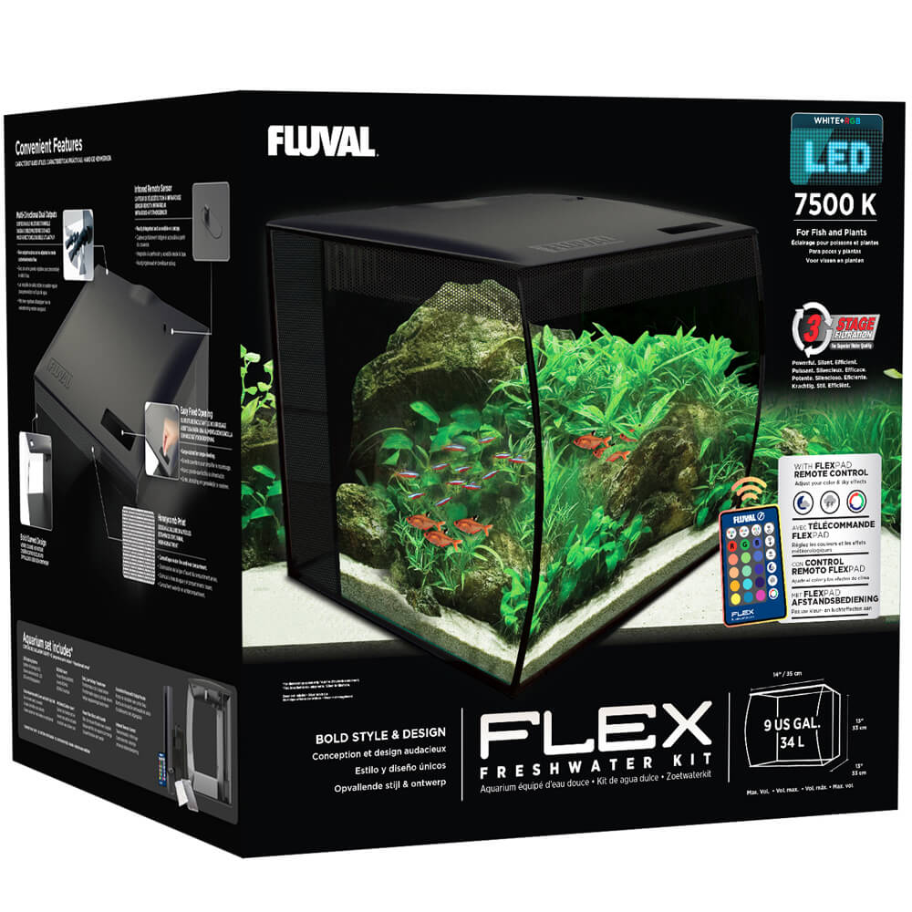 Fluval FLEX Freshwater Aquarium Kit 34L